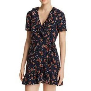re:named Floral mini wrap dress, Small